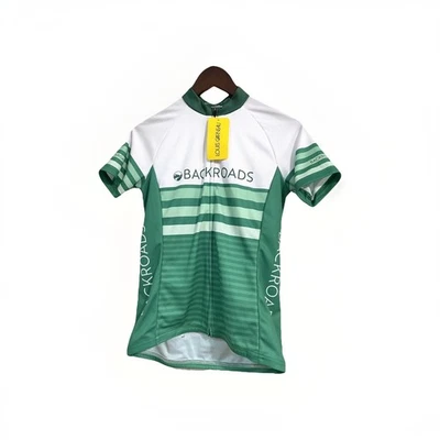 Jersey de ciclismo Louis Garneau Backroads para mujer pequeño verde bolsillos con cremallera completa NUEVO Foto 1 de 4