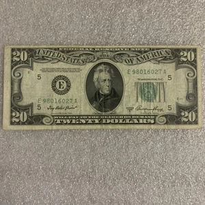 1950-A $20 Twenty Dollar Bill Series A Richmond VA E Note Banknote Circulated - Foto 1 di 13