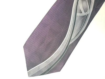 J. FERRAR [ GEOMETRIC ] men's tie 100% Silk Made in United States - Image 1 of 3