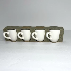 Primagera Espresso Demitasse Cup Coffee Mug 2.5" Portugal Set of 4 White NIB - Picture 1 of 5