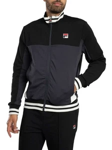Fila Herren Tiebreaker Funnel Neck Track Jacket, Schwarz - Bild 1 von 6