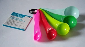 Farbcodierte Messlöffel - 5 Stück Kunststoff Küche Backen, 1 EL bis 1/4 TL Set - Bild 1 von 9