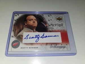 2003-04 Upper Deck Trilogy - Script Scotty Bowman #S3-SB (AU) Auto Red Wings NM - Picture 1 of 8
