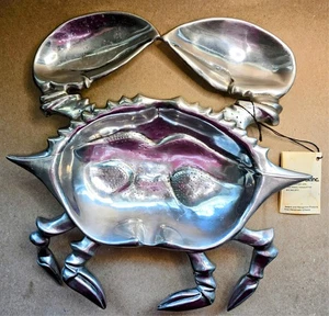 Vintage Large Crab Serving Tray Platter of Cast Aluminum BRUCE FOX Design PA USA - Picture 1 of 8