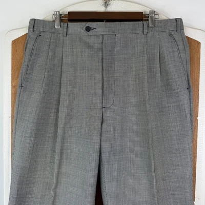 Брюки мужские Brooks Brothers 38x31 серые гончие брюки шерстяные со складками 346 - Изображение 1 из 4