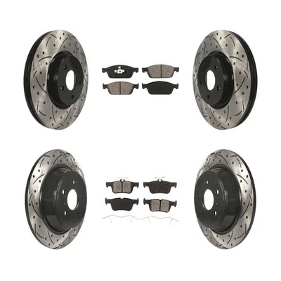 Front Rear Drilled Slotted Brake Rotors for Ford Escape 2017-2019 oe2C - Image 1 of 4