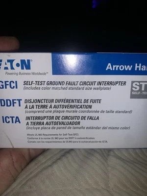 10-pack  Eaton SGF20W White 5-20R 20A Self-Testing GFCI Outlet GFI  125V 10pc  - Image 1 of 4