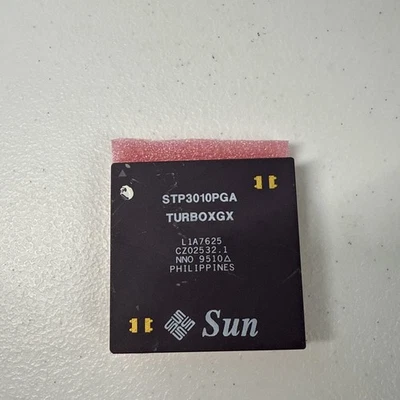 Raro processore Sun STP3010PGA TurboXGX vintage da collezione o recupero oro - Immagine 1 di 2
