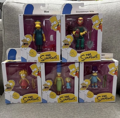 LOTE 5 FIGURAS MOE MARGE MAGGIE BARTMAN LISA WILLIE Jakks Pacific Los Simpson 5" Foto 1 de 4