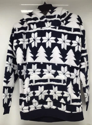 Женская флисовая толстовка с капюшоном Vera Bradley Nordic Forest в полоску темно-синяя размер XS - Изображение 1 из 4