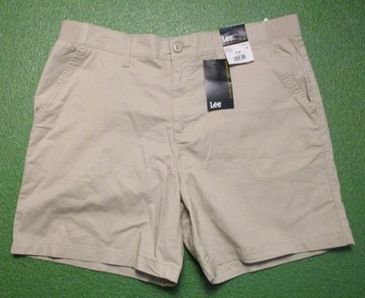 Pantalones cortos Lee para mujer, beige, mezcla de algodón, cintura suave, talla 18, NUEVO Foto 1 de 4