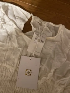 Wayf fließendes weißes Damenshirt Rüschen B7 UVP:55 Größe:M - Bild 1 von 4