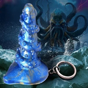 XR Brands Creature Cocks Lord Kraken Silikon Schlüsselanhänger, Neu - Bild 1 von 3