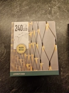 Balkongeländer-Lichtervorhang 240 LEDs 210x100x100cm Lichternetz Warmweiß Balkon - Bild 1 von 7