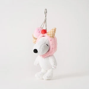Peanuts Snoopy Strawberry Stuffed Animal Plush Mascot Keychain Keyring - Picture 1 of 9