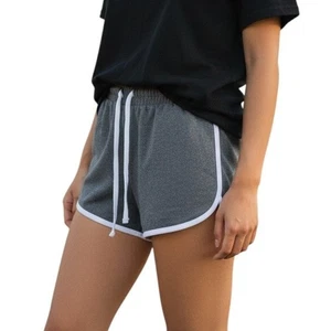 Love Streak Running Shorts Size Small Gray with White Trim and Drawstring - Picture 1 of 5