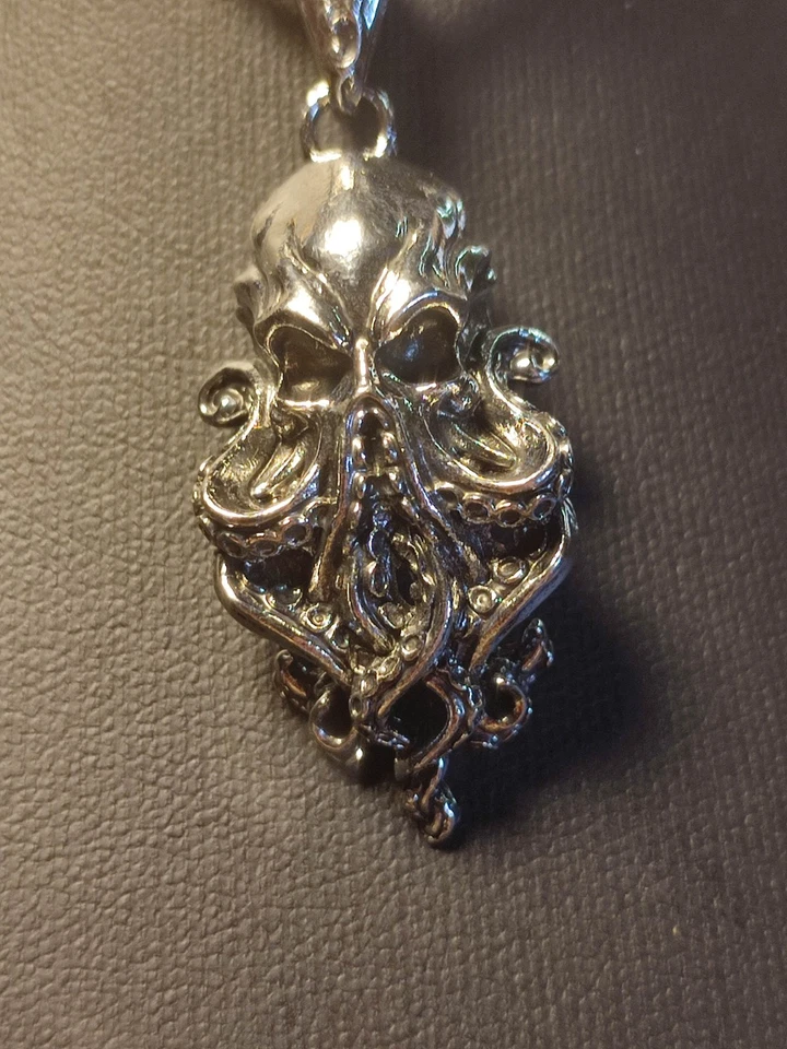 Herren Halskette in Silber Oktopus Kraken Pirat Seemann Talisman - Bild 1 von 4