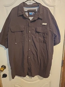 Men’s Magellan Outdoors Fishing Shirt Olive Green Button Down Size 3XL  - Picture 1 of 7