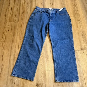 Jeans donna Abercrombie & Fitch 32/14 vita bassa The Baggy corto classico Y2K nuovo con etichette - Foto 1 di 11