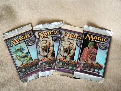 4X BOOSTER PACK  MERCADIAN MASQUES Factory Sealed MTG 2000 Magic The Gathering - Image 1 of 4