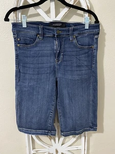 LIVERPOOL THE CRUISER size 10/30 DENIM BERMUDA KIRKWOOD WASH SHORTS - Picture 1 of 7
