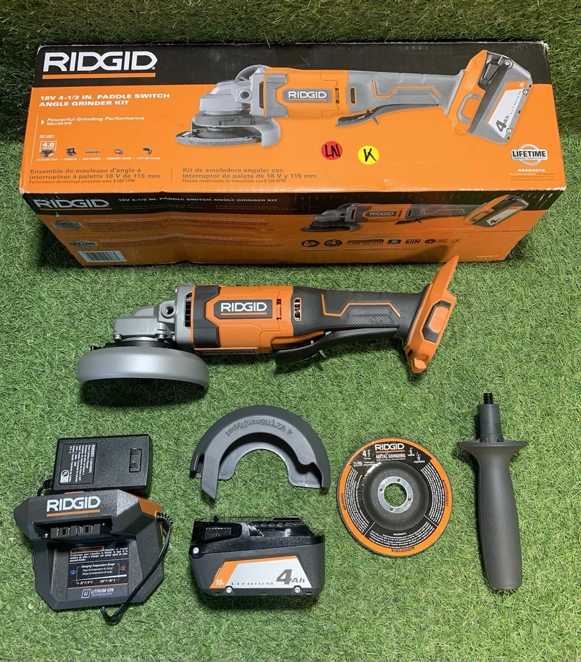 RIDGID 18V Cordless 4-1/2 In. Angle Grinder Kit W/ Battery & Charger - Image 1 of 1