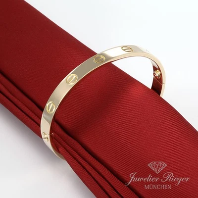 Cartier Armreif Love Gelbgold 750 Größe 17 Gold Damen Herren Armband - Bild 1 von 4