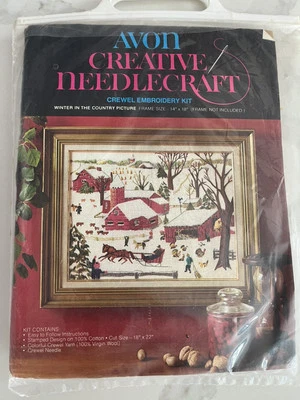 Kit de bordado Avon Creative Needlecraft Crewel 1974 Foto 1 de 2