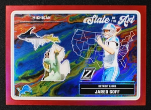 🌟 JARED GOFF - 2024 Panini Zenith State Of The Art #6 RED PRIZM /49 - Lions - Bild 1 von 2