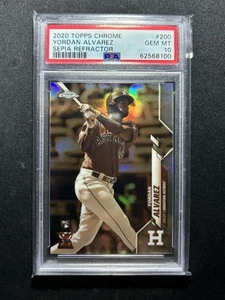 Yordan Alvarez PSA 10 2020 Topps Chrome RC #200 Gem Mint SEPIA REFRACTOR - Picture 1 of 2