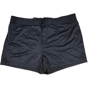 Island Escape Women's Plus Size Beach Board Shorts in Black 22W NWT - Picture 1 of 8