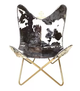 Relajante Chair-Comfortable Silla – Blanco y Negro Cabra Pelo de Piel PL2-1.138 - Imagen 1 de 6