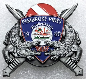 Pembroke Pines Police Dive Team Challenge Coin - Picture 1 of 2