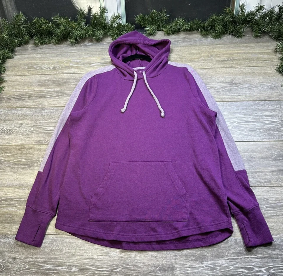 Sudadera Tek Gear Talla Grande Púrpura Para Mujer’s Sudadera con Capucha Pullover Agujeros para los Pulgares Dry Tek Foto 1 de 4