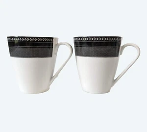 Oneida Night Out Pattern Coffee Tea Mugs Cups Discontinued Pattern Excellent - Picture 1 of 6