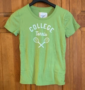 Camiseta para mujer/junior Abercrombie & Fitch manga corta verde algodón etiqueta talla L - Imagen 1 de 3