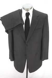 mens charcoal nailhead DANIEL CREMIEUX 2pc Pant Suit LORO PIANA classic 42 R