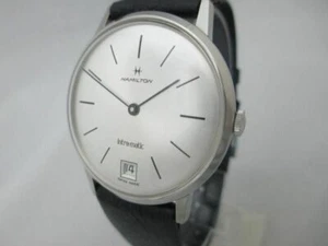 NOS NEW VINTAGE SWISS STAINLESS ST INTRA-MATIC MEN'S HAMILTON ANALOG WATCH 60'S - Picture 1 of 5