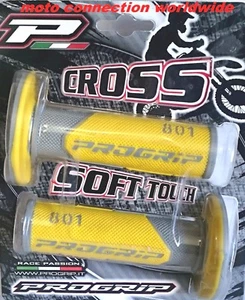 PRO GRIP 801 HANDLEBAR GRIPS YELLOW / GREY for SUZUKI RMZ250 RMZ450 RM125 RM250 - Picture 1 of 1