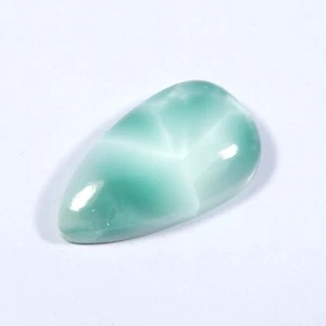 Sky Blue Larimar Pattern Hemimorphite Pear Cabochon Gemstone Loose 21 Cts #10661 - Picture 1 of 6