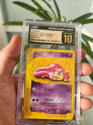 (POP 3) CGC PRISTINE 10 2001 Slowpoke 012/048 Web 1st Edition Pokemon Japanese - Image 1 of 4
