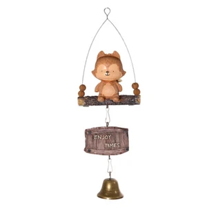 Fox Hanging Decoration Student Resin Wind Chime Rabbit Pattern Bells - Picture 1 of 12