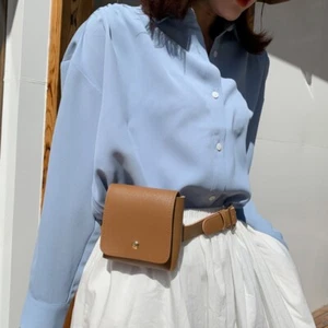 Wallet PU Purse Fanny Pack Waist Bags Women Belt Bags Solid Color - Picture 1 of 10