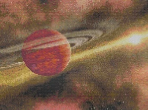 Patrón de punto de cruz de Florashell - Planeta rojo - Imagen 1 de 1