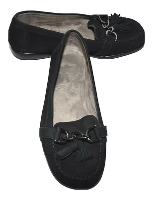 Aerosoles StitchNTurn Soft Suede Tassels Horsebit Buckle Womens Loafers Size 6M - Image 1 of 4