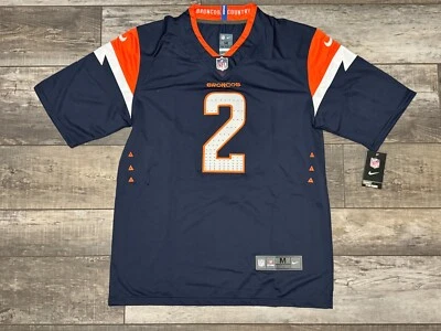 Camiseta deportiva azul Patrick Surtain #2 de los Denver Broncos todas cosidas tallas para adultos L-XL Foto 1 de 4