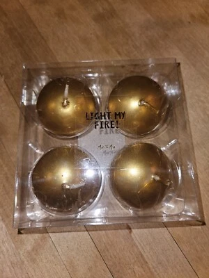 Floating Candles, 4 Count, Gold Color - Image 1 of 3