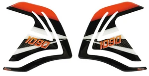 Almohadilla de tanque lateral moto aspecto carbono naranja compatible para KTM 1090 Adventure + R - Imagen 1 de 6