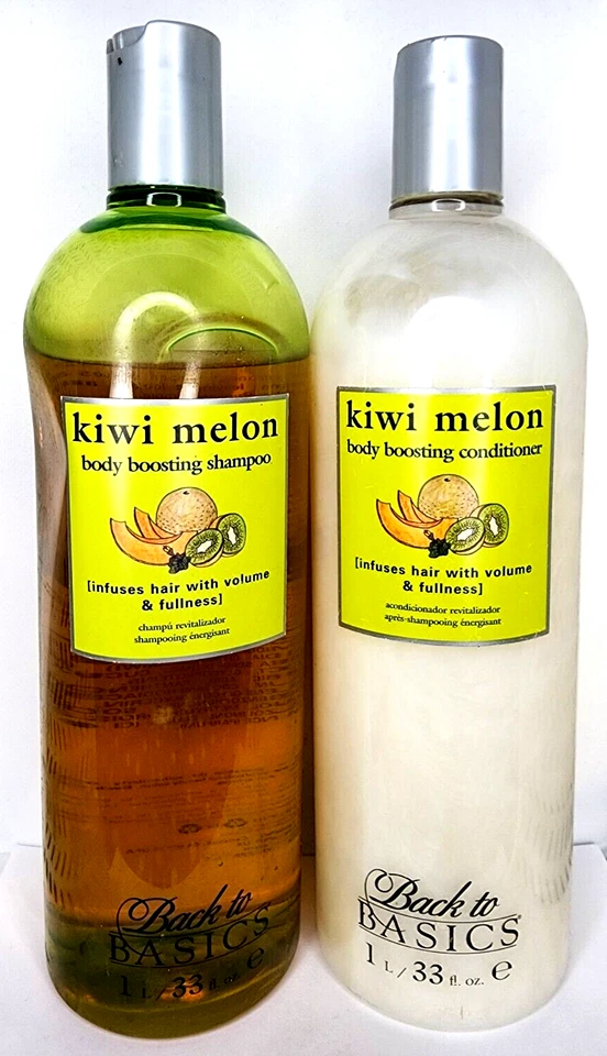2pc Combo Back to Basics KIWI MELON BODY BOOSTING SHAMPOO & CONDITIONER 33oz Ea  - Image 1 of 1