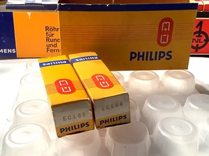 (2) ECL86 / 6GW8 PHILIPS Vacuum Tubes For Audio Radio Valves NIB - Picture 1 of 7